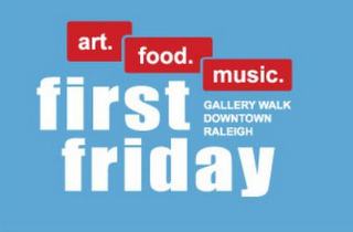 FIRST FRIDAY ART. FOOD. MUSIC. GALLERY WALK DOWNTOWN RALEIGH logo