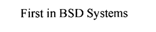 FIRST IN BSD SYSTEMS logo