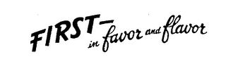 FIRST-IN FAVOR AND FLAVOR logo