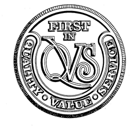 FIRST IN QVS QUALITY VALUE SERVICE logo