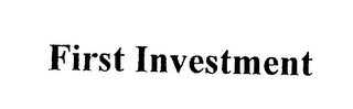 FIRST INVESTMENT logo