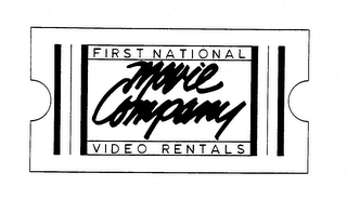 FIRST NATIONAL MOVIE COMPANY VIDEO RENTALS logo