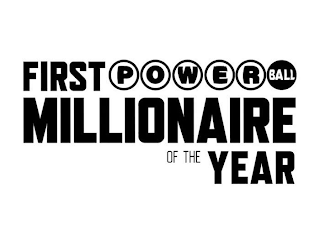 FIRST POWERBALL MILLIONAIRE OF THE YEAR logo