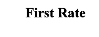 FIRST RATE logo