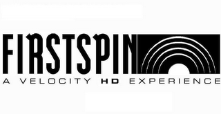 FIRST SPIN A VELOCITY HD EXPERIENCE logo
