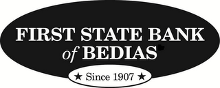 FIRST STATE BANK OF BEDIAS SINCE 1907 logo