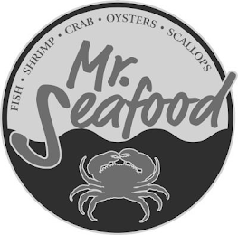 FISH · SHRIMP · CRAB · OYSTERS · SCALLOPS MR. SEAFOOD logo