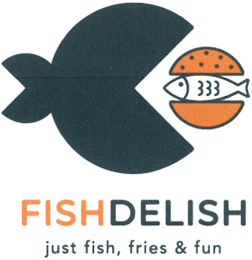 FISHDELISH JUST FISH, FRIES & FUN logo