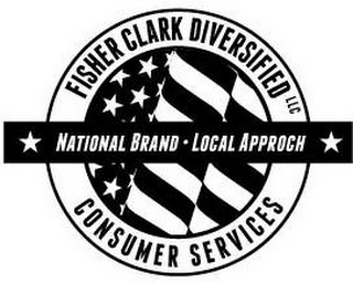 FISHER CLARK DIVERSIFIED LLC NATIONAL BRAND LOCAL APPROCH CONSUMER SERVICES EST. 1991 logo