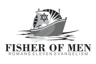 FISHER OF MEN ROMANS ELEVEN EVANGELISM logo