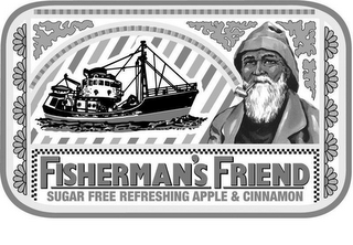 FISHERMAN'S FRIEND SUGAR FREE REFRESHING APPLE & CINNAMON logo