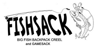 FISHSACK BIG FISH BACKPACK CREEL AND GAMESACK logo