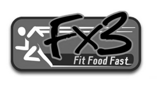 FIT FOOD FAST F X THREE logo