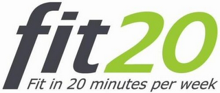 FIT20 FIT IN 20 MINUTES PER WEEK logo
