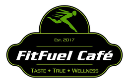 FITFUEL CAFÉ TASTE · TRUE · WELLNESS EST. 2017 logo