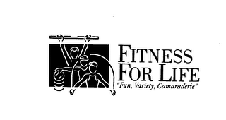 FITNESS FOR LIFE "FUN, VARIETY, CAMARADERIE" logo