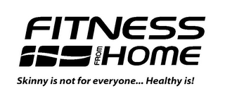 FITNESS FROM HOME SKINNY IS NOT FOR EVERYONE... HEALTHY IS! logo