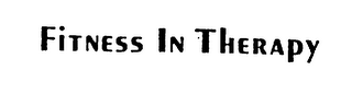 FITNESS IN THERAPY logo