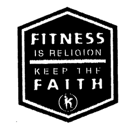 FITNESS IS RELIGION KEEP THE FAITH logo