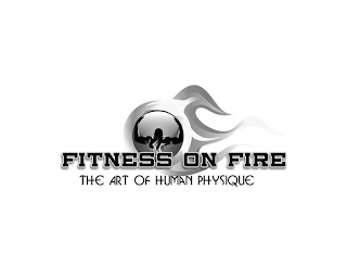 FITNESS ON FIRE THE ART OF HUMAN PHYSIQUE logo