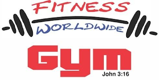 FITNESS WORLDWIDE GYM JOHN 3:16 logo