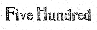 FIVE HUNDRED logo