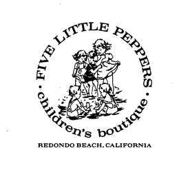 FIVE LITTLE PEPPERS CHILDREN'S BOUTIQUE REDONDO BEACH, CALIFORNIA logo