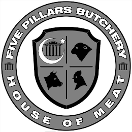 FIVE PILLARS BUTCHERY HOUSE OF MEAT logo