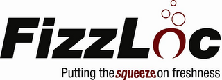 FIZZLOC PUTTING THE SQUEEZE ON FRESHNESS logo