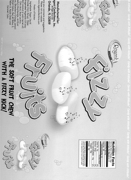 FIZZY FRUITS THE SOFT FRUIT CHEW WITH A FIZZY KICK! logo