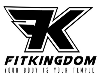 FK FITKINGDOM YOUR BODY IS YOUR TEMPLE logo