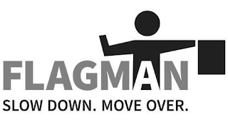 FLAGMAN SLOW DOWN. MOVE OVER. logo