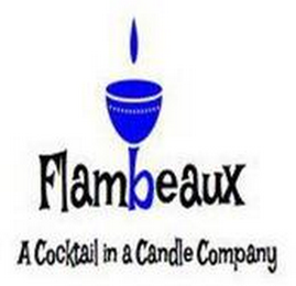 FLAMBEAUX A COCKTAIL IN A CANDLE COMPANY logo