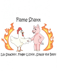 FLAME SHAKK LIP SMACKIN, FINGER LICKIN, SIMPLY THE BEST! logo