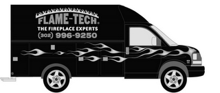 FLAME-TECH THE FIREPLACE EXPERTS (302) 996-9250 logo
