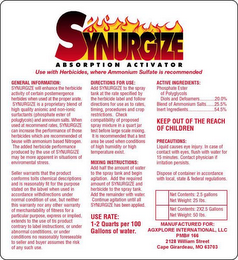 FLAMES SYNURGIZE ABSORPTION ACTIVATOR logo