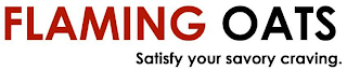 FLAMING OATS SATISFY YOUR SAVORY CRAVING. logo