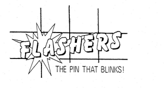 FLASHERS THE PIN THAT BLINKS! logo