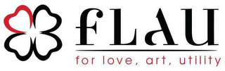 FLAU FOR LOVE, ART, UTILITY logo