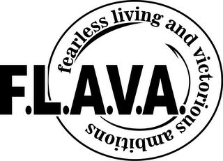 F.L.A.V.A. FEARLESS LIVING AND VICTORIOUS AMBITIONS logo