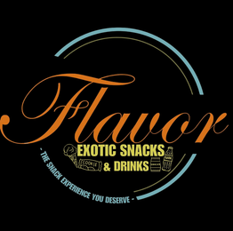 FLAVOR EXOTIC SNACKS COOKIE & DRINKS SNACKS SODA - THE SNACK EXPERIENCE YOU DESERVE - logo