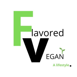 FLAVORED VEGAN A LIFESTYLE. logo
