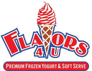 FLAVORS 4 U PREMIUM FROZEN YOGURT & SOFT SERVE logo