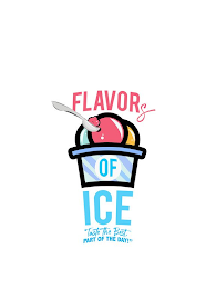 FLAVORS OF ICE "TASTE THE BEST PART OF THE DAY!" logo