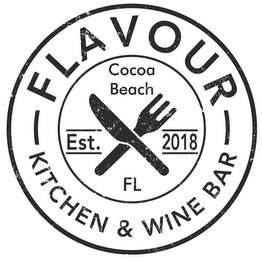 FLAVOUR KITCHEN & WINE BAR COCOA BEACH FL EST. 2018 logo