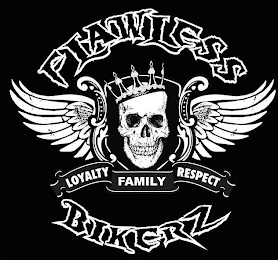 FLAWLESS BIKERZ LOYALTY FAMILY RESPECT logo