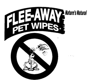 FLEE-AWAY PET WIPES NATURE'S NATURAL logo