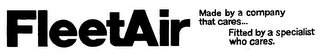 FLEETAIR MADE BY A COMPANY THAT CARES...FITTED BY A SPECIALIST WHO CARES. logo