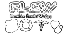 F.L.E.W FRONTLINE ESSENTIAL WORKERS logo