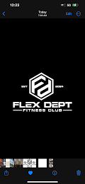 FLEX DEPT, FD, FITNESS CLUB EST 2024 logo